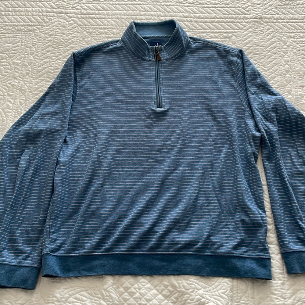 Johnnie-O Skiles Royal Large 1/4 Zip Sweater